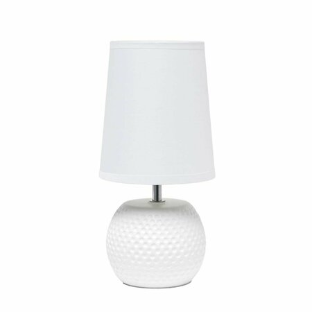 LIGHTING BUSINESS Studded Texture Ceramic Table Lamp, White LI3360937